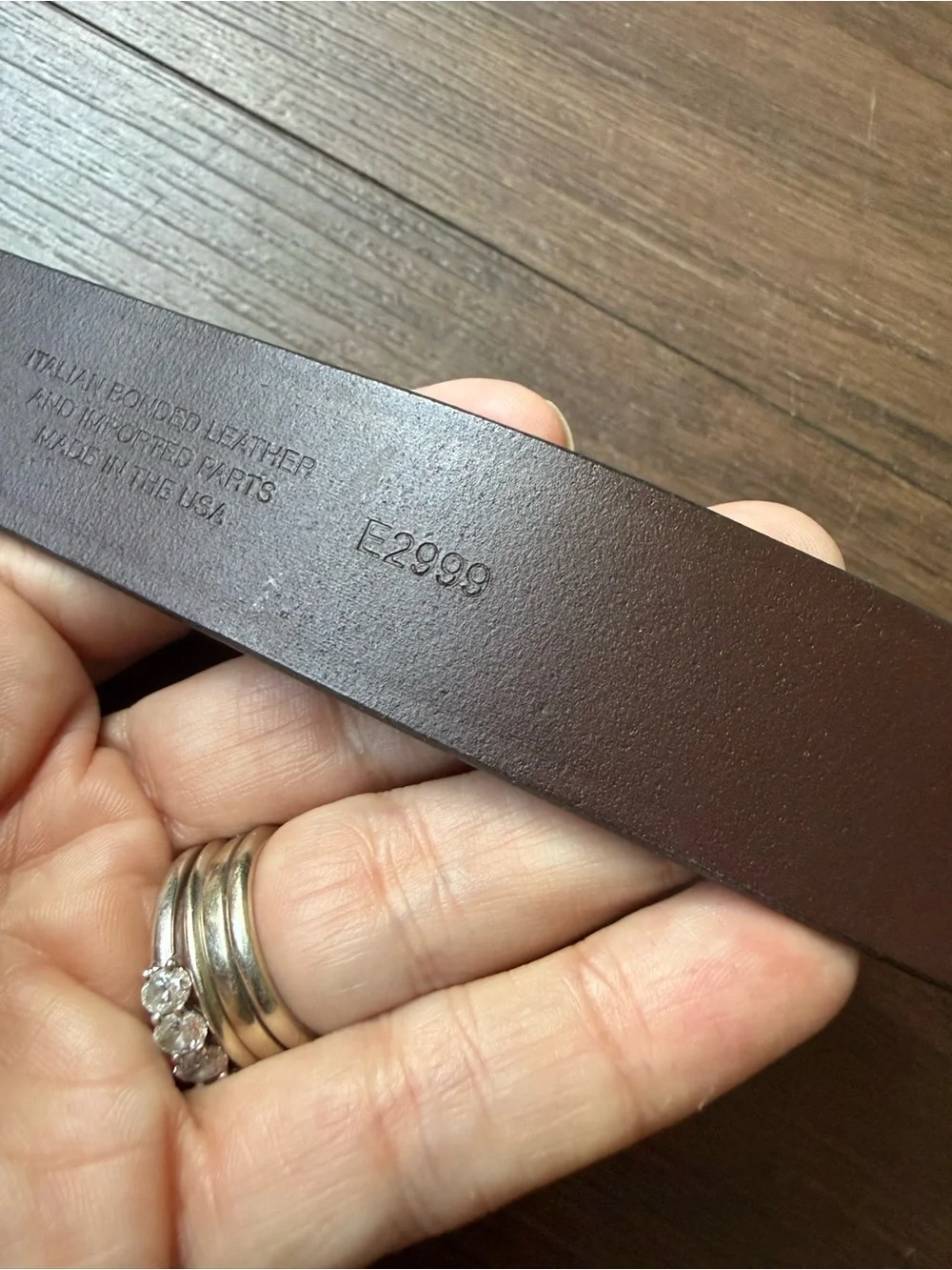 J Crew Crewcuts Brown Italian Bonded Leather Casual Belt Brushed Gold Buckle LRG